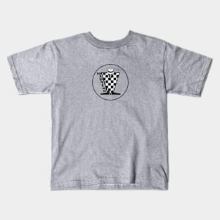 Madness Vintage Plastisol Texture Checkerboard Black & White Kids T-Shirt